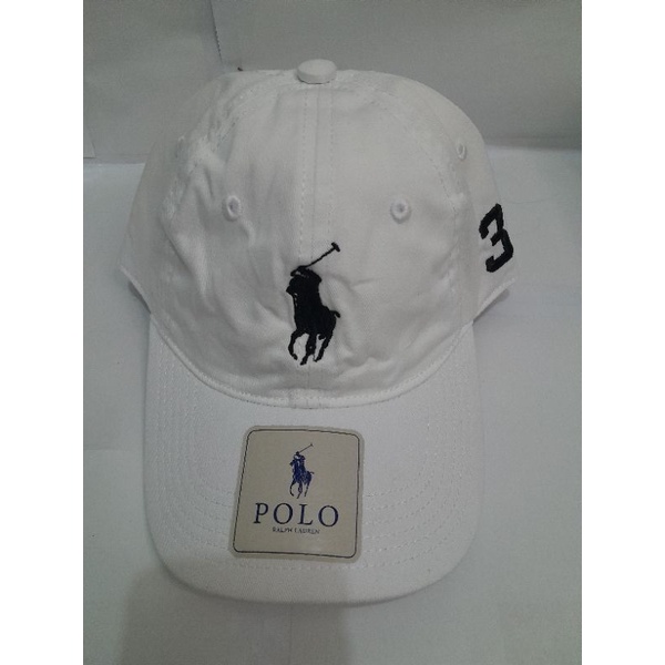 TOPI POLO LOGO BORDIR WARNA PUTIH IMPORT MIRROR