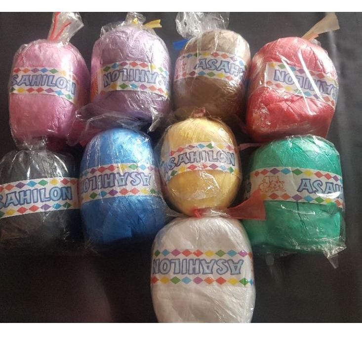 [KODE PRODUK 6HJE95150] Tali Rafia Halus Asahilon Warna Warni