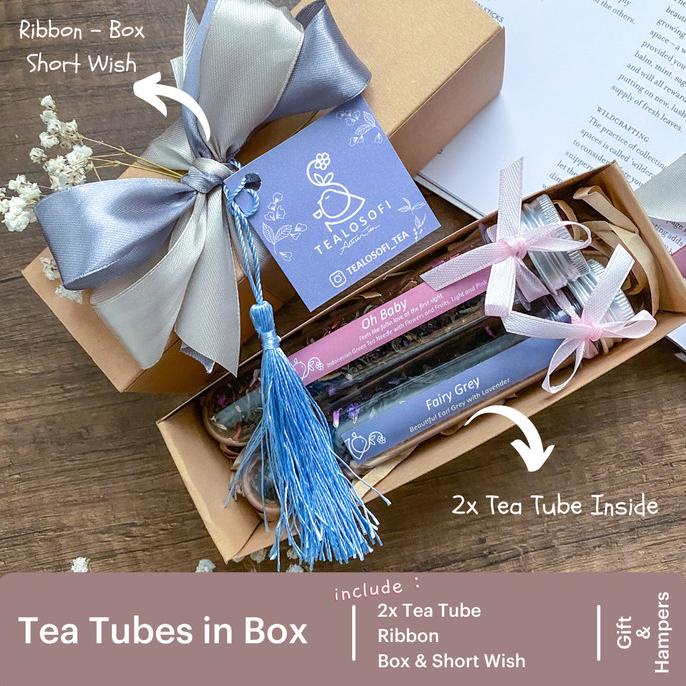 

TEA TUBES IN BOX GIFT SET - SOUVENIR TEH HAMPERS KADO FANCY