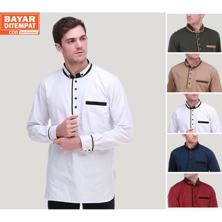 Baju Koko Habib Warna Hijau Army Fashion gamis Muslim Baju Koko Habib Warna Hijau Army Fashion gamis Muslim