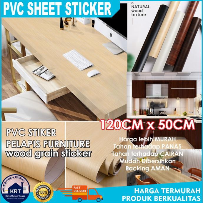 PVC Sheet Sticker Pelapis Furniture Lemari Meja PVC Sheet Taco Sheet