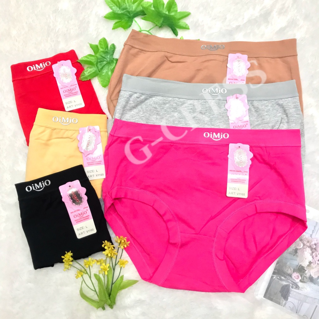 Celana Dalam/CD Wanita Sepinggang Katun Polos & Motif Elastis Tebal Lembut Adem Halus CD Wanita Mura
