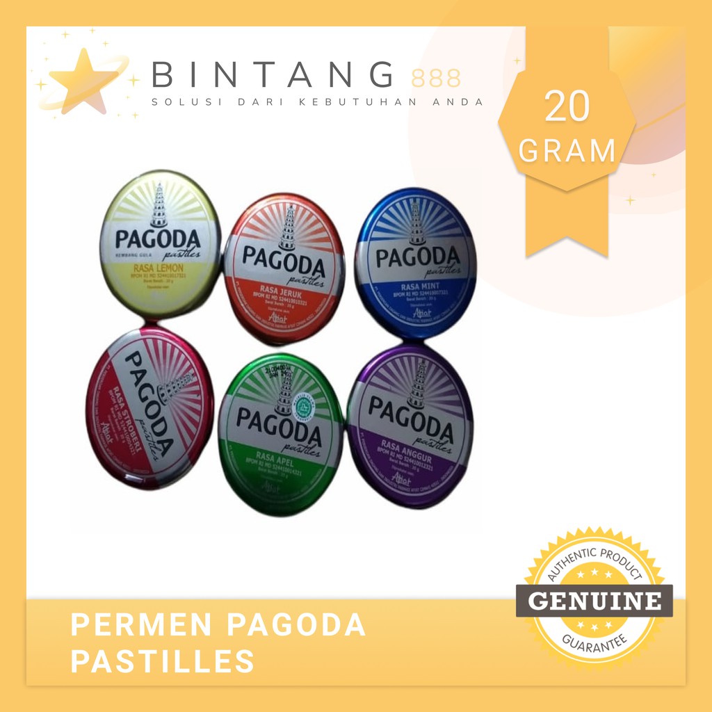 

PERMEN PAGODA PASTILLES 20GR SEMUA VARIAN RASA