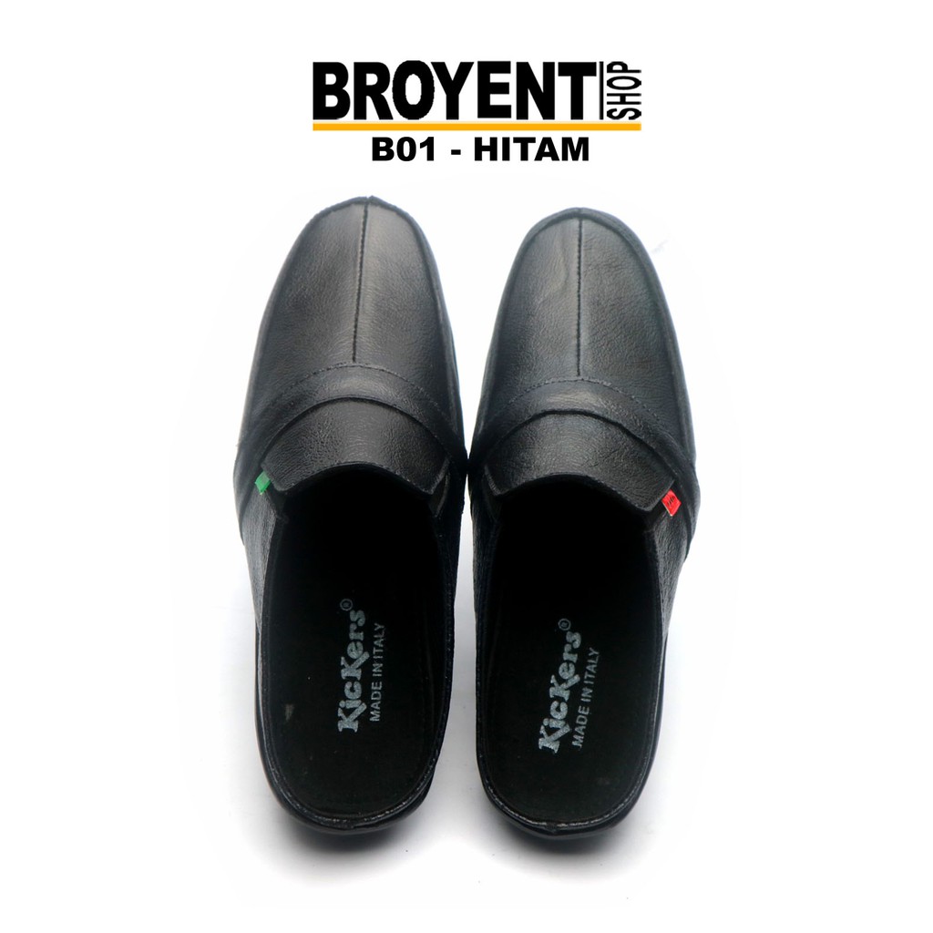 Sandal Sepatu Pria Bustong Kulit Asli B01