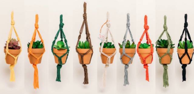 READY STOK) macrame pot gantung mini/ macrame plant hanger (POT 004)