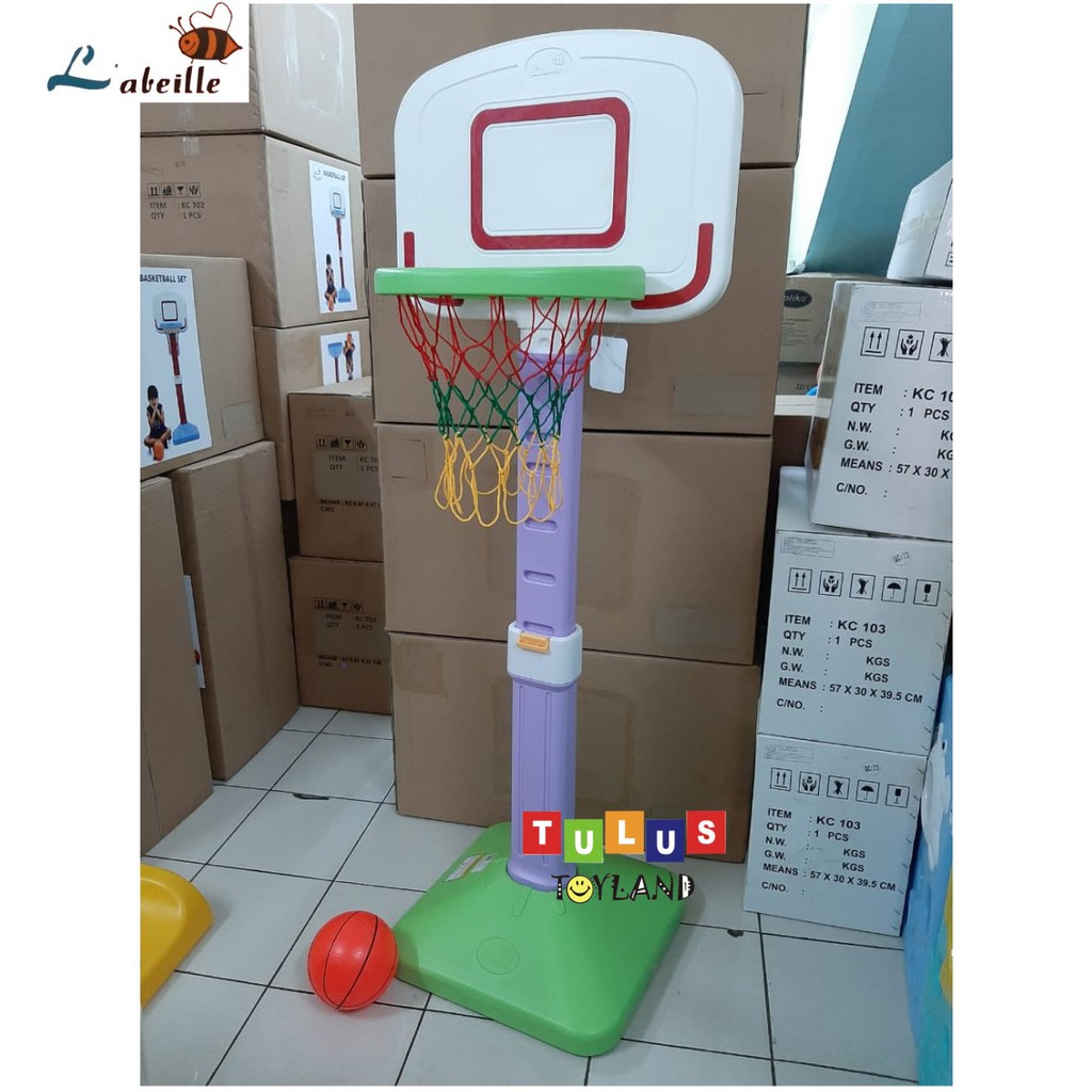 Labeille Basketball Set Mainan Tiang Ring Bola Basket olahraga Anak