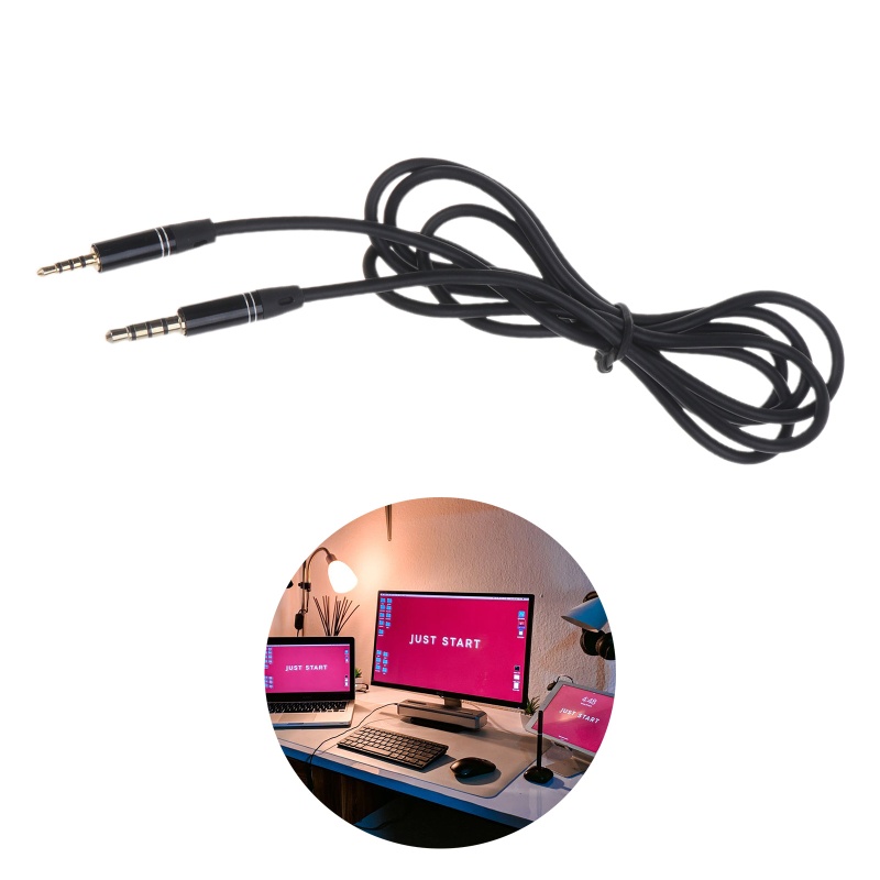 Vivi Kabel Konektor Jack Audio 3.5mm Male Ke Male 2.5mm TRRS Stereo Lapis Emas Untuk Headphone / Headset