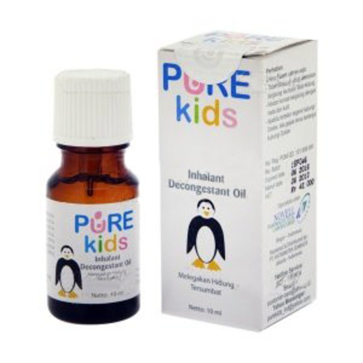 PURE KIDS INHALANT DECONGESTAN OIL 10 ML Original Geranium Lemon - Melegakan Hidung Tersumbat Anak Bayi