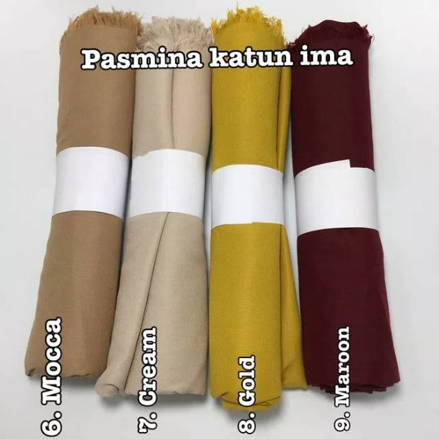 Pashmina katun Ima Rawis / Pashmina Rawis Katun Ima Jepang ORI