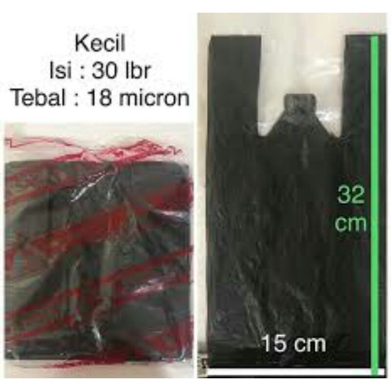 Plastik Kresek Hitam Saola uk 15x32 cm