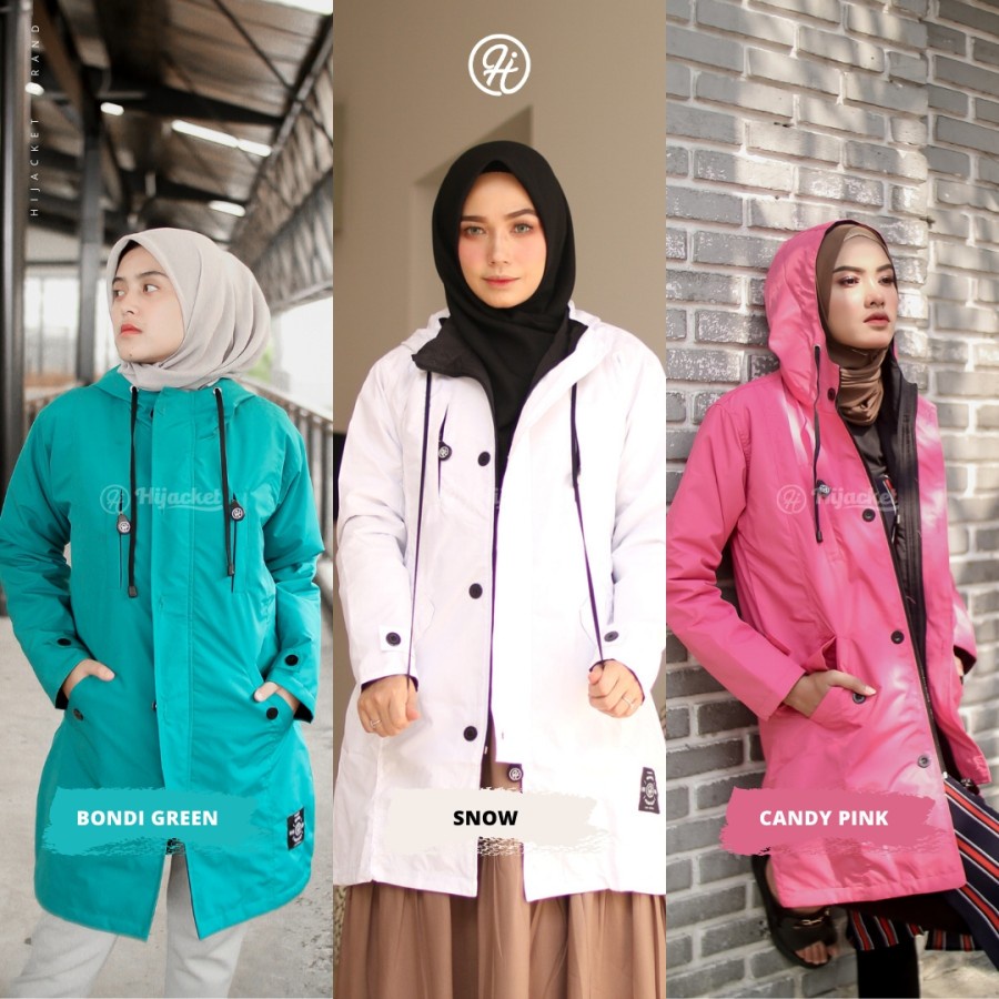 ✔️NO.1 TERLARIS✔️ HIJACKET IXORA Jaket Parka Muslimah Original Guranteed Anti Air &amp; Angin Bisa COD