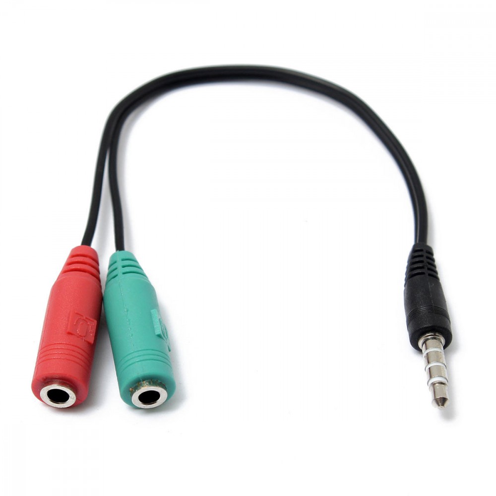 AMF2 | KABEL AUDIO 3.5 MALE TO FEMALE-2 BEST 20 CM (GREEN BLACK)