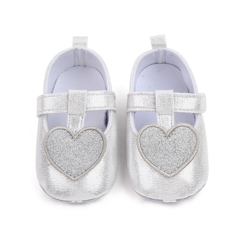 HappyOliver LOVE GLITTER Sepatu prewalker bayi dan anak perempuan newborn 0-18 bulan