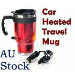 Car Heated Electric Mug Stainlles Stell Traveling Termurah.