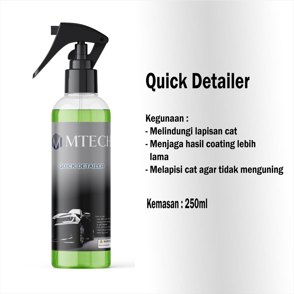 MTECH Quick Detailer Pengkilap Pelindung Body Mobil efek daun talas