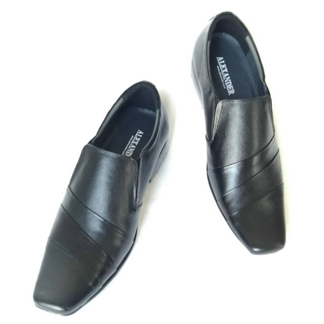 Sepatu pantofel pria formal kulit original model lancip cow leather