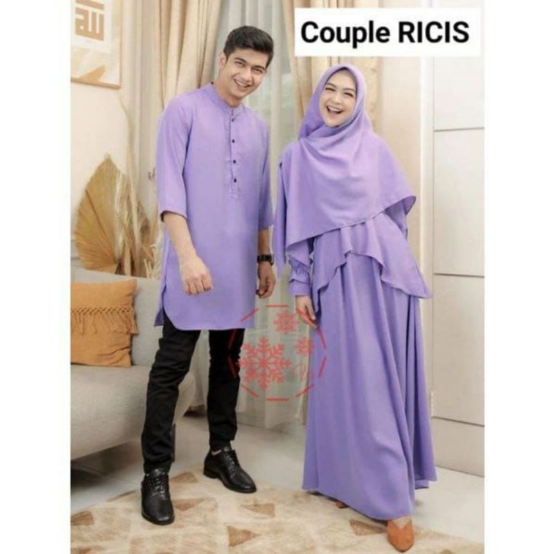 Baju couple kondangan kekinian modern kapel pesta elegan mewah pasangan muslim CP Ricis