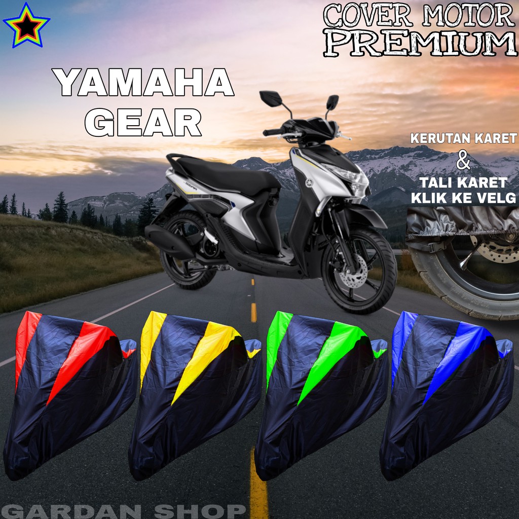 Sarung Motor YAMAHA GEAR Hitam KOMBINASI Body Cover Penutup Pelindung Motor Yamaha PREMIUM