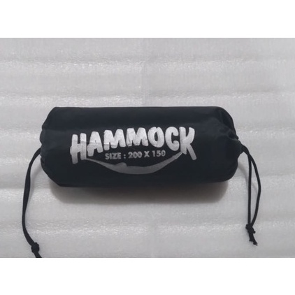 hammock singel ayunan gantung / beban max 150 kg include tali 2 pcs / hamok pohon / hemok / hamock ayunan /hemok / hemock / ayunan gantung-Hitam