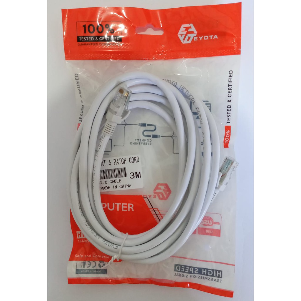 KABEL LAN 3 METER EYOTA CAT 6 / UTP 3 M / LAN 3M