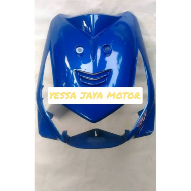 Tameng depan beat karbu warna biru