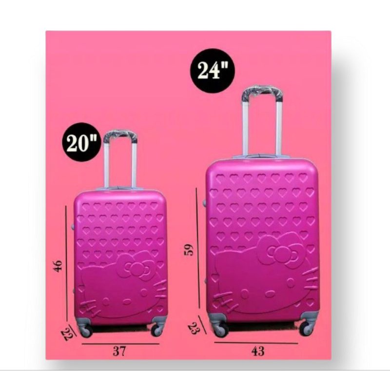 Koper Karakter Hellokitty (20 inch +24 inch ) Koper Kabin/ Koper Imut /Koper Travelling