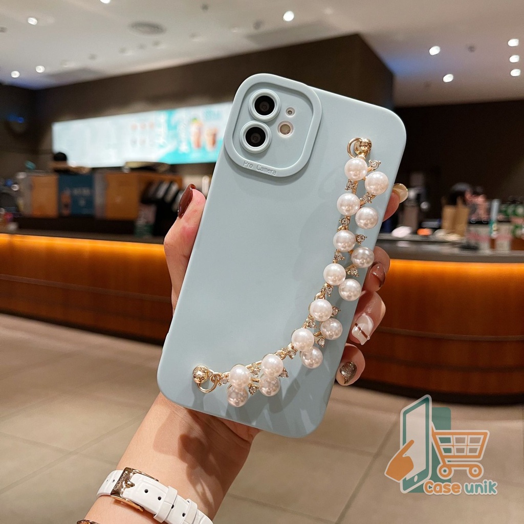 SOFTCASE SILIKON PROCAMERA RANTAI MUTIARA REALME C1 C2 5 5I 5S C3 8 5G 8 PRO 4G 8I CS4423