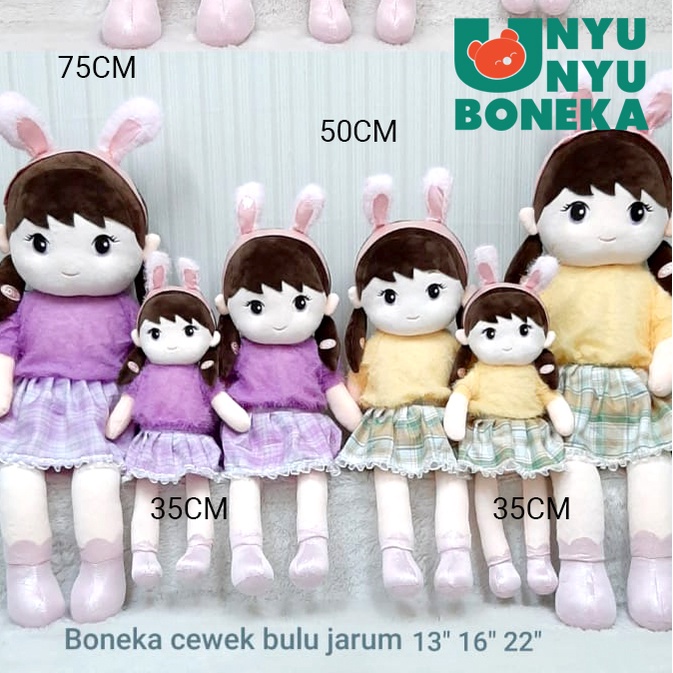 boneka cewek bulu jarum import angela pretty girl meetoo