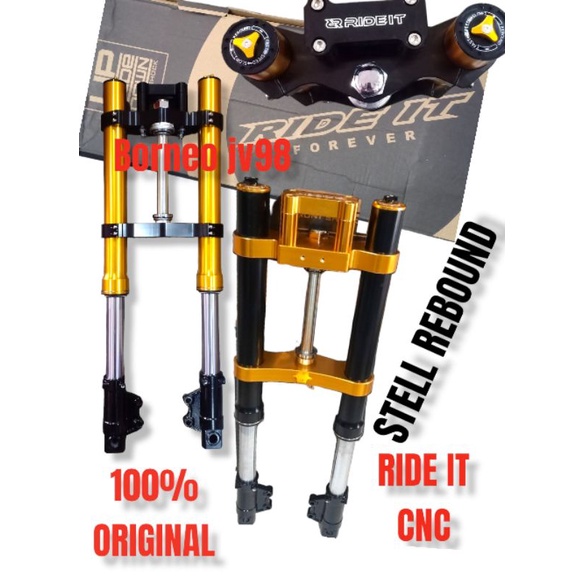 USD RIDE IT/UPSIDE-DOWN CNC RIDE IT/SHOCK DEPAN CNC RIDE IT TIGER/MEGAPRO/CB 150R/CBR 150/VERZA/GL P