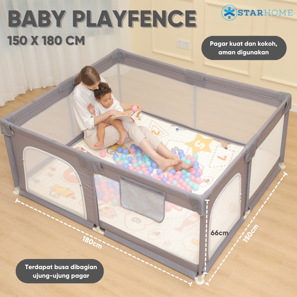 Pagar Anak Pagar Kolam Bermain Anak Baby Playfence Tempat Bermain Mandi Bola Pagar Bermain Anak Baby Safe Fence Bedrail Playmat