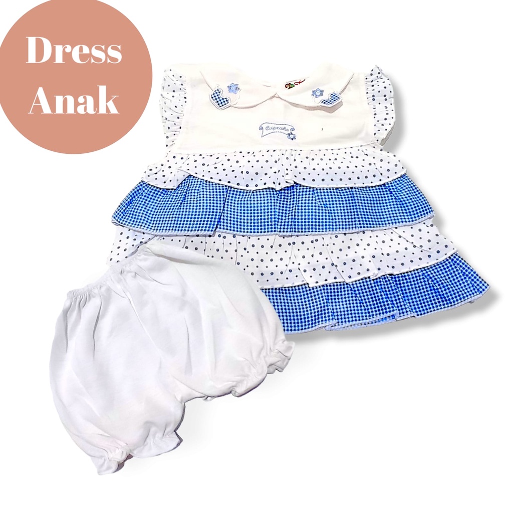 Baju Anak Perempuan Setelan Baju Bayi Perempuan | Dress bayi murah + celana karet