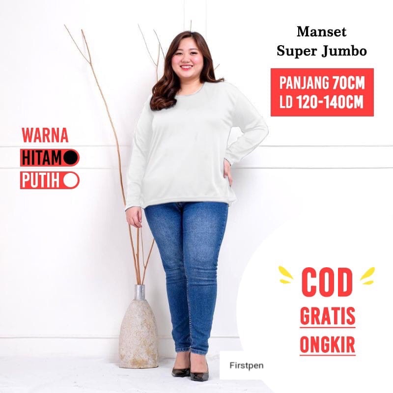 manset jumbo atasan wanita BIG SIZE XXXL