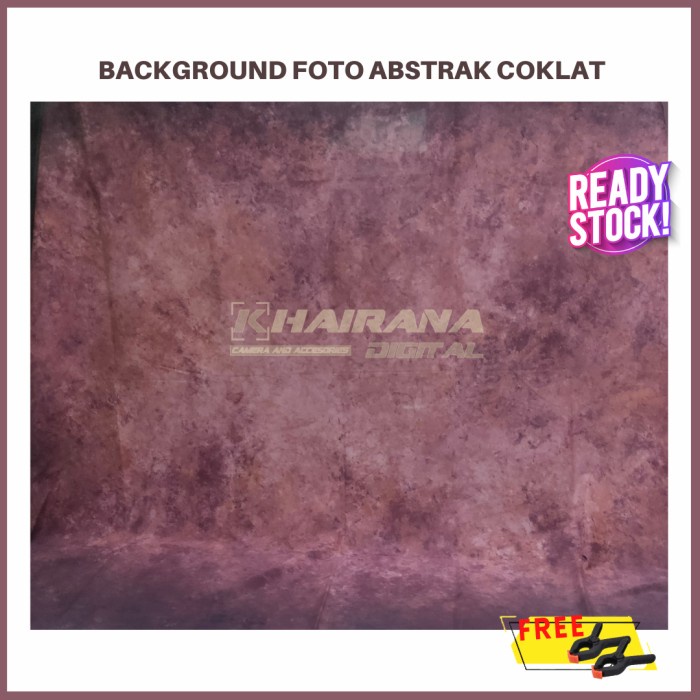 Carre_ Kain Background Backdrop Studio Foto Abstrak Coklat 3Mx2.5