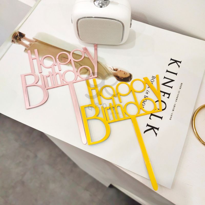 Topper kue tulisan happy birthday /topper happy birthday /topper cake