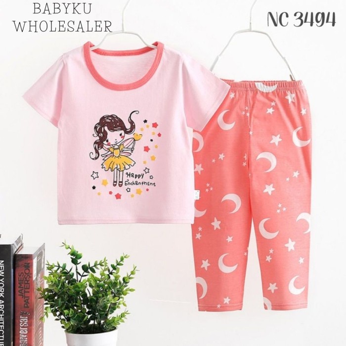 baju tidur anak perempuan / setelan baju anak perempuann nc3494