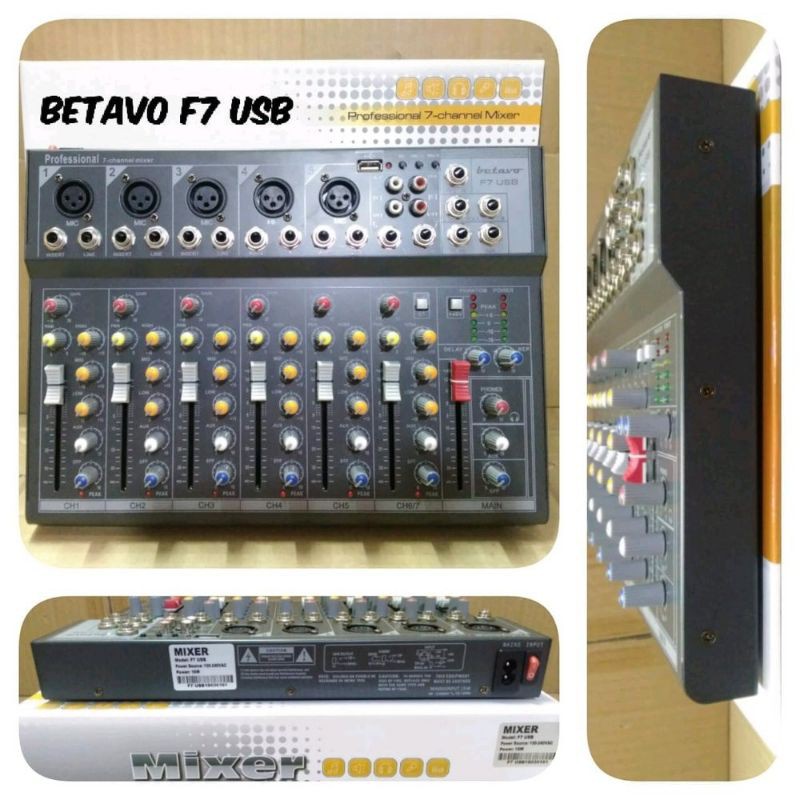 Mixer Audio 7 Channel  Betavo F7 USB Original TERBAIK