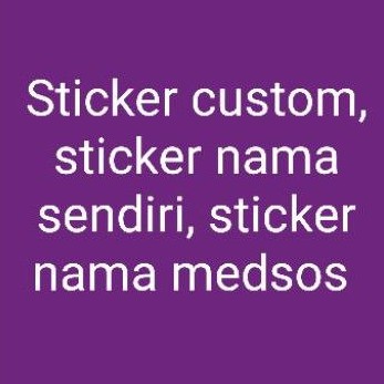 sticker nama custom