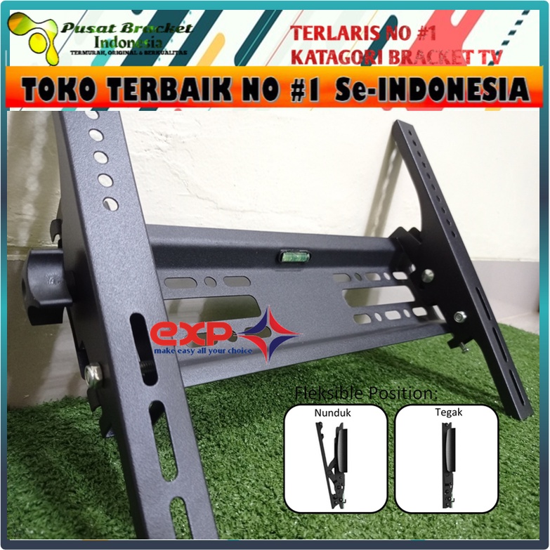 Bracket TV AKARI 21&quot; s/d 43&quot; waterpass GARANSI 100% COCOK!!! IMPORT QUALITY