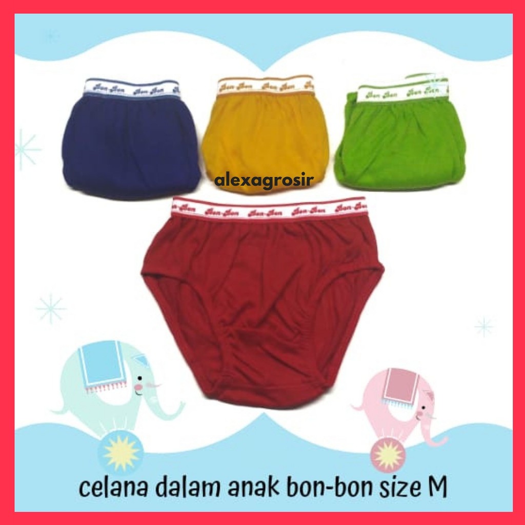 Celana dalam anak 2-3 Tahun Size M Karet Polos/cd anak laki-laki /celana dalam anak murah cowok