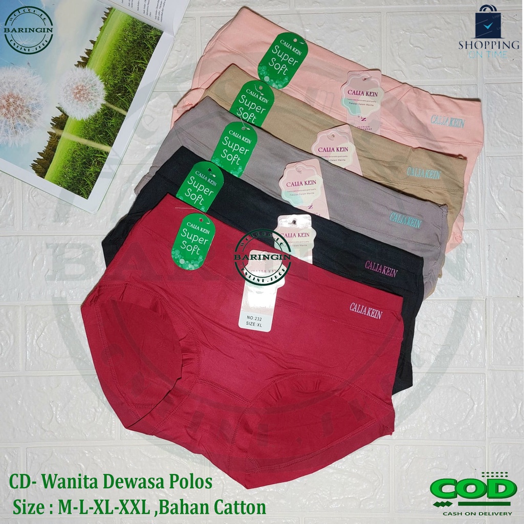 ISI 3 PCS -Celana Dalam Wanita UnderPants Underware CD Briefs Elastis