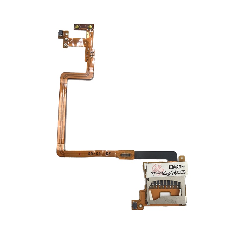 Btsg SD Card Reader Slot &amp; L/R Modul Tombol Bahu Kabel Fleksibel Pengganti Perbaikan Aksesori Cadangan Untuk NDSI