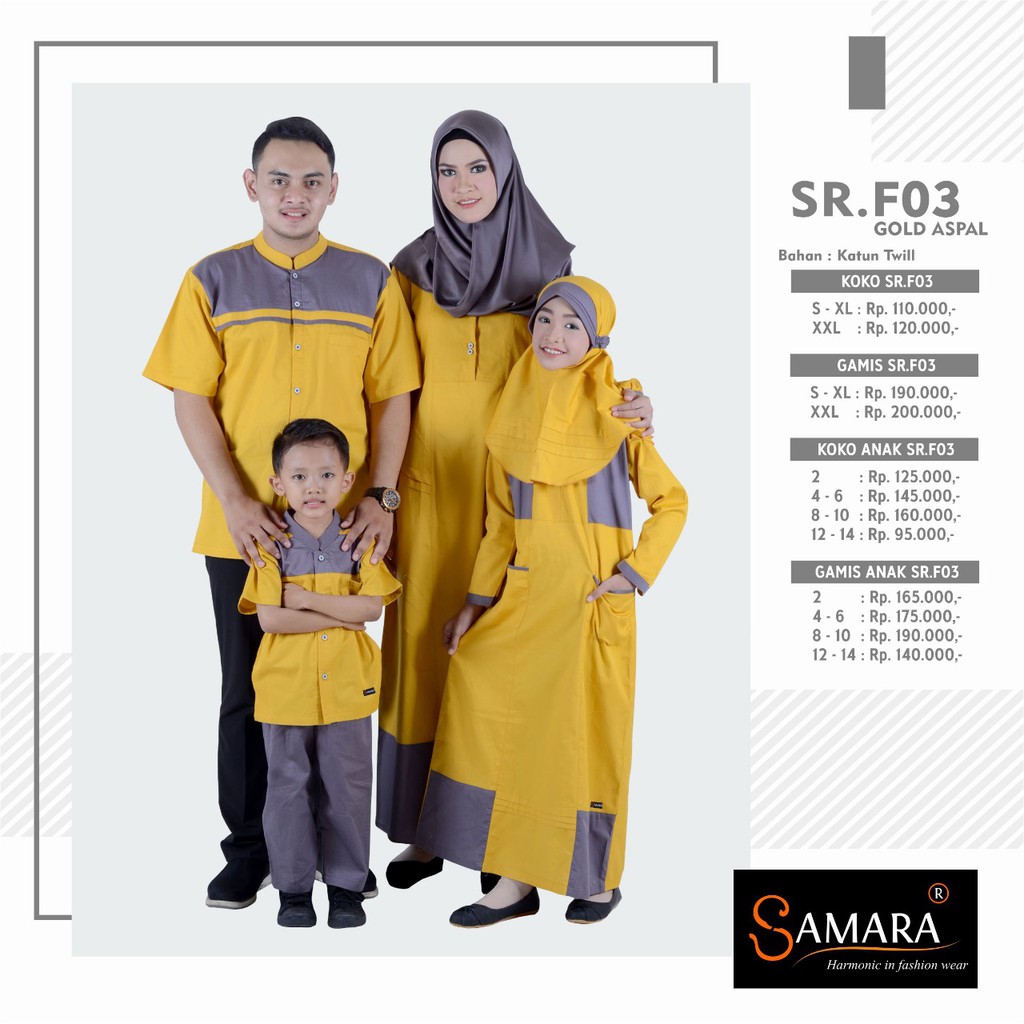 SR F03 Sarimbit Couple Keluarga  Seragam  Muslim Baju  Baru 