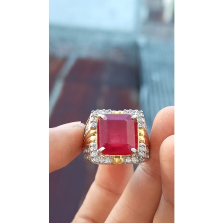 BATU PERMATA RUBY RING PERAK CERTIFED BIG LAB