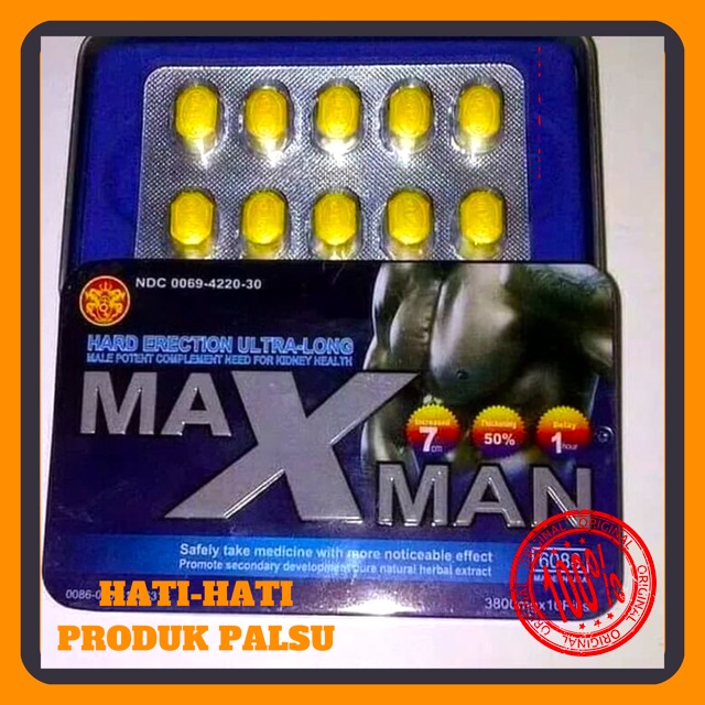 MAX-MAN Original Obat Penambah Stamina Pria Pil Kapsul