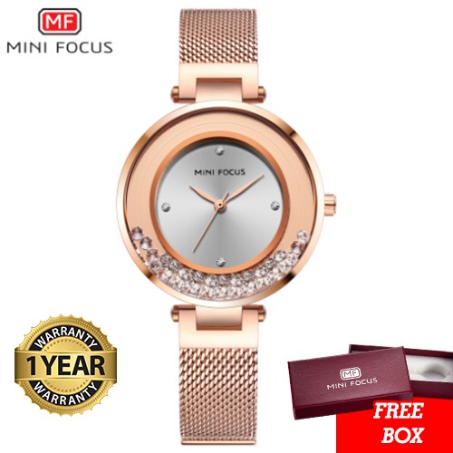 Jam Tangan Wanita MINI FOCUS Original Strap Tali Pasir MF0254L