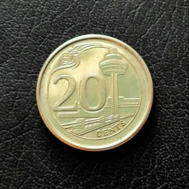 Koin asing 20 cent Singapura 2013