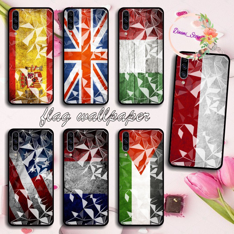 softcase diamond FLAG WALLPAPER Oppo A3s A1k A5 A9 2020 A7 F9 A5s A31 A52 a53 A92 A37 A57 A59 DST589