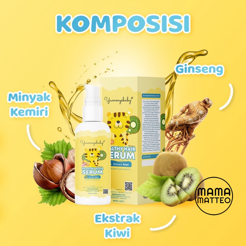 YUMMYS Baby Serum 60ML &amp; Shampoo 100ML / Serum &amp; Sampo Rambut / Penumbuh Rambut Bayi &amp; Anak