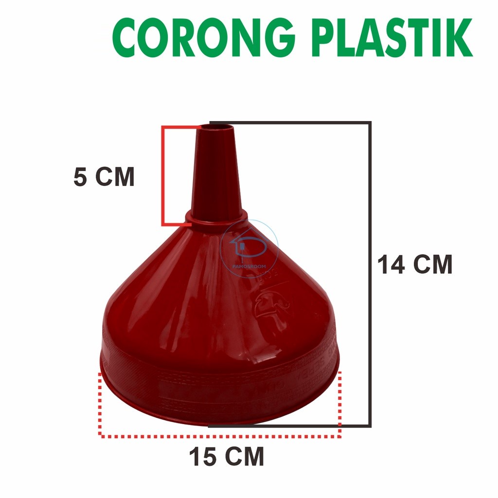 Corong Air 15 cm / Corong Minyak Plastik Ukuran Kecil / Sedang / Besar