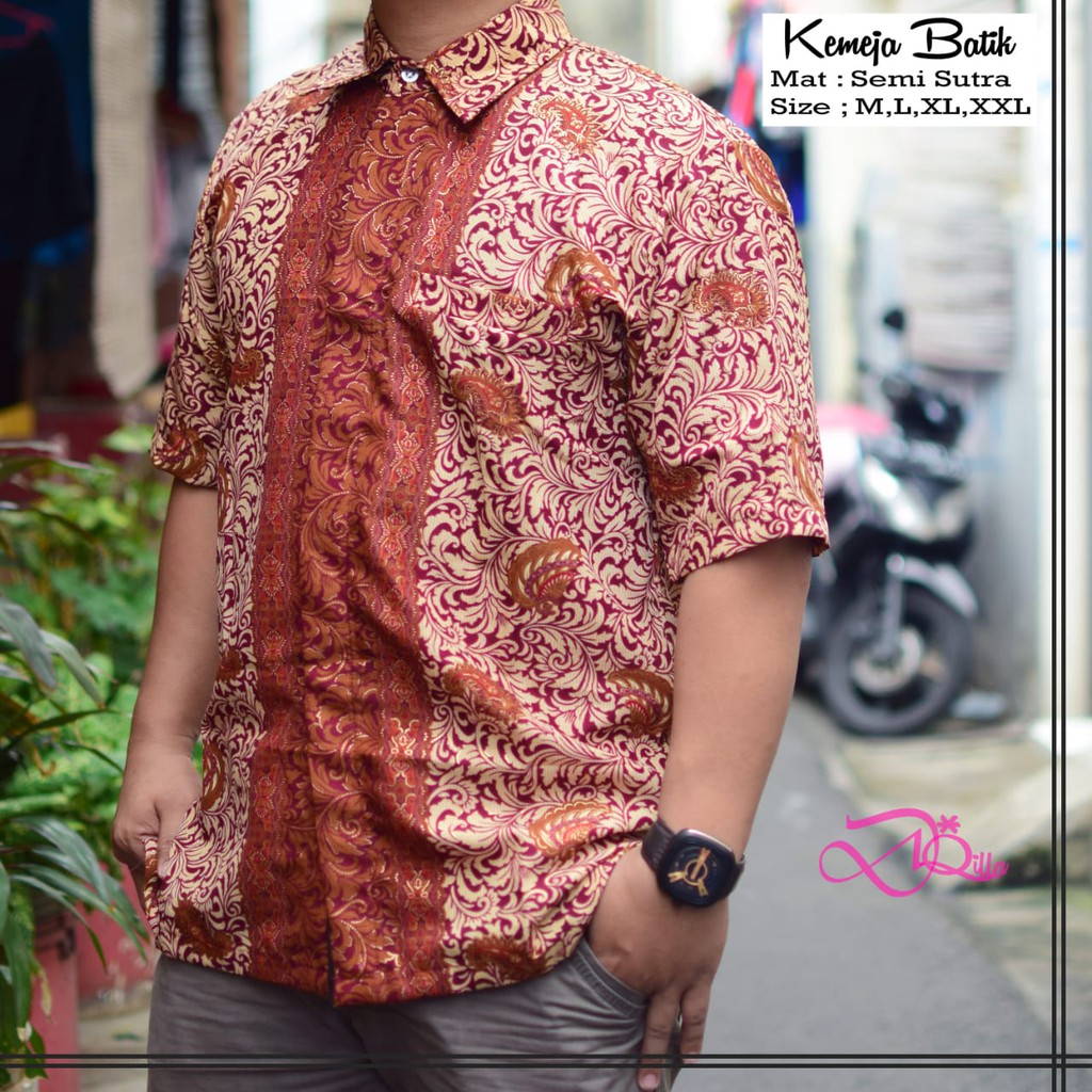 KEMEJA BATIK PRIA GARUDA COKLAT